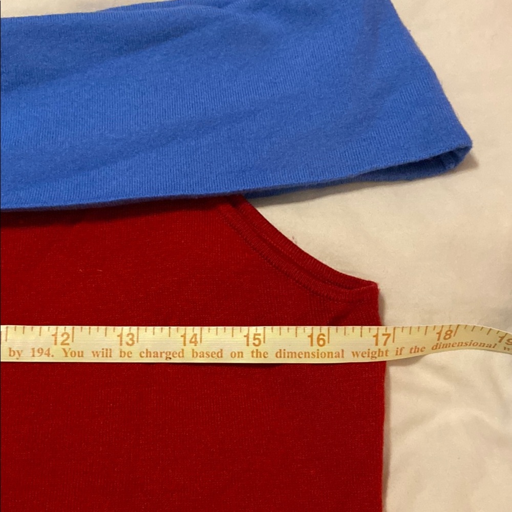 Lauren Ralph Lauren Red and Blue Petite Top - Picture 6 of 7